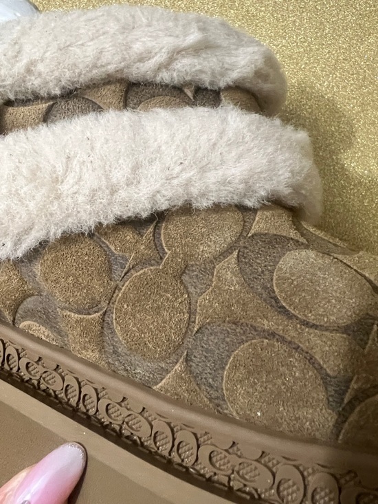 BNIB Coach Women’s Platform Christina Slip on Bootie with Shearling-Trim - Picture 17 of 17